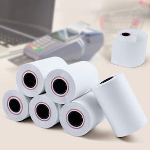 Rolos de papel térmico: 57 mm x 25 m para impressora térmica (10 rolos)