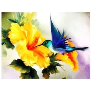 Kit de pintura de diamante Flor amarela com padrão de símbolo 30x40cm