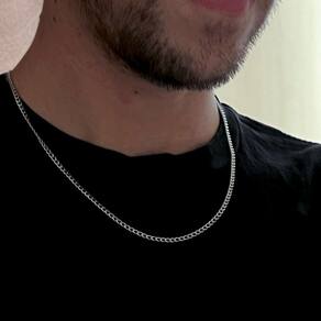 Colar Grumet 3mm 60cm em aço inoxidável para homens