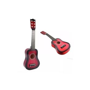 Guitarra de brinquedo didática para crianças de madeira