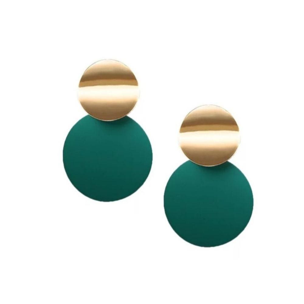 Brincos Green Resin Eclipse