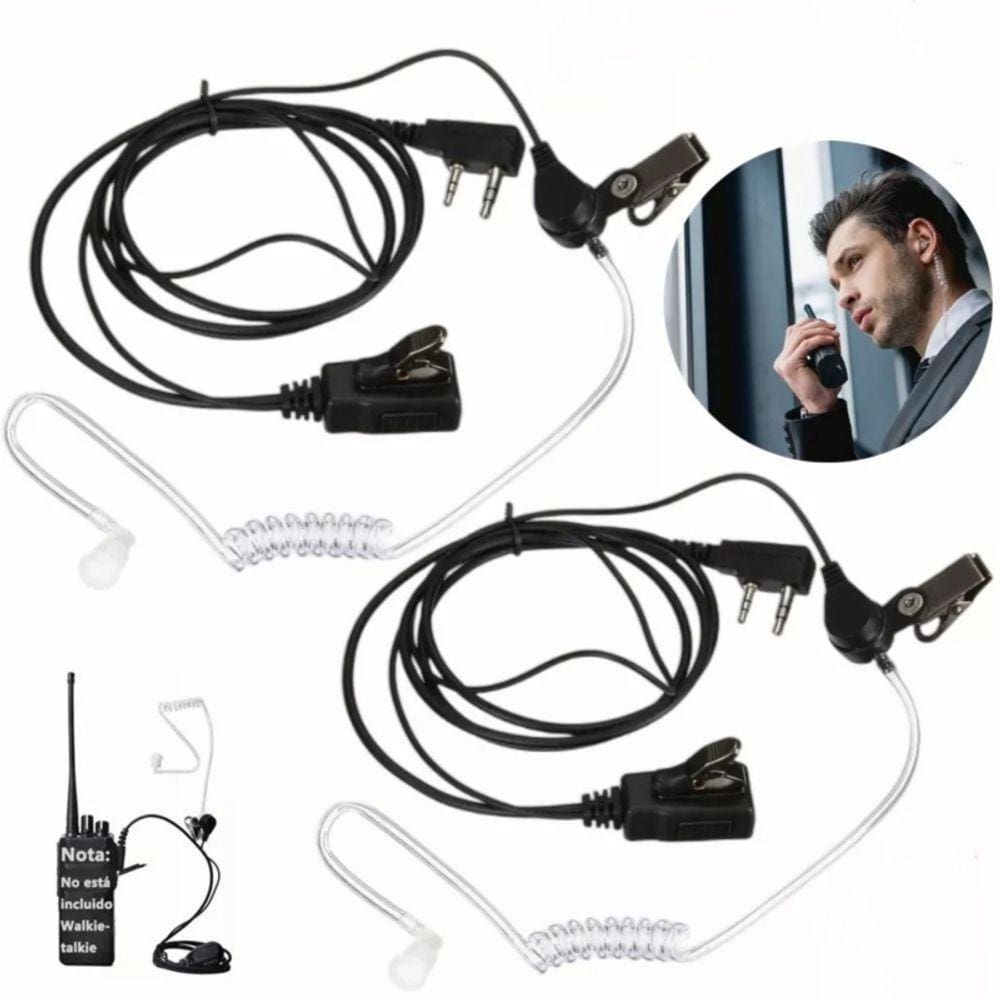 Fones de ouvido Hands Free para Radio Talkie Kenwood Baofeng (2-Pa)