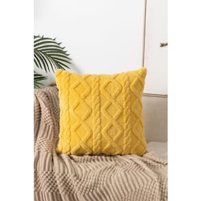 Estojo decorativo com padrão de cabelo trançado amarelo macio