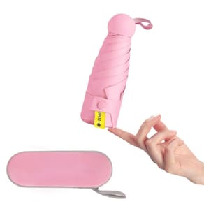 Guarda-chuva Mini guarda-chuva de bolso rosa 8 costelas, raios UV