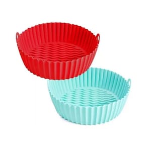 Forro de fritadeira de silicone Air Fryer, pacote com 2 unidades para fritadeira de 500 ml