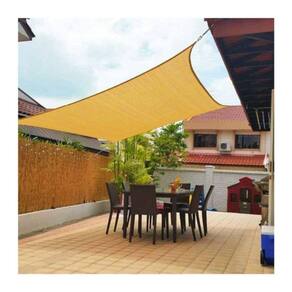 Toldos de sombra de vela de 3 m x 3 m, cor bege quadrada