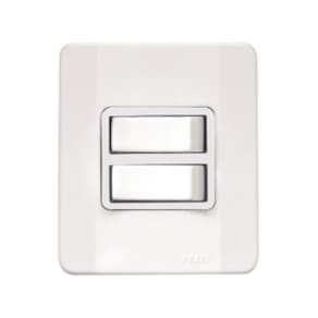 Interruptor Simples 2 T.S c/Caixa Sobrepor Branca 62500 - Pezzi