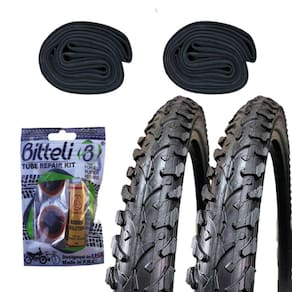 Conjunto de pneus WANDA DIREC 1084C 26x2,125 + 2 tubos internos 26 + Gif