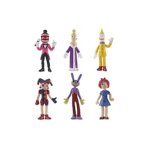 Conjunto de bonecos The Amazing Digital Circus, 6 figuras de 10 cm de altura