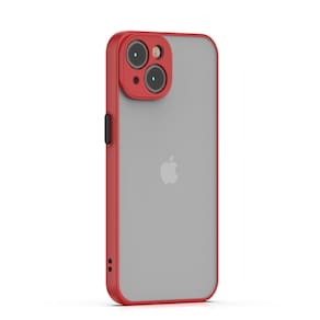 Capa TPU vermelha semitransparente para  14 Plus