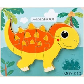 Puzzle de madeira Montessori Dinosaur Educational Toy