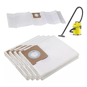 Pacote com 5 sacos de aspirador de pó para Karcher WD1/MV1 15-23L