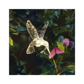Luz quente Solar Garland Hummingbirds 30 LED de 5 m