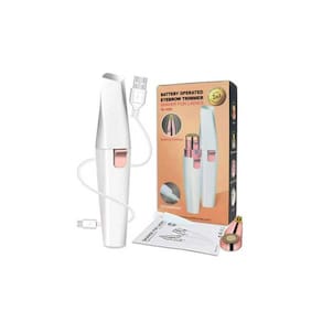 Depilador facial 2 em 1 USB recarregável branco com ouro