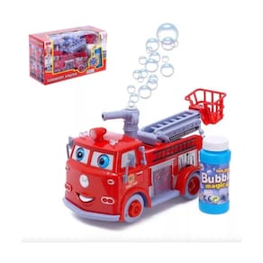 Caminhão de bombeiro Bubble Spear com luzes e som para crianças
