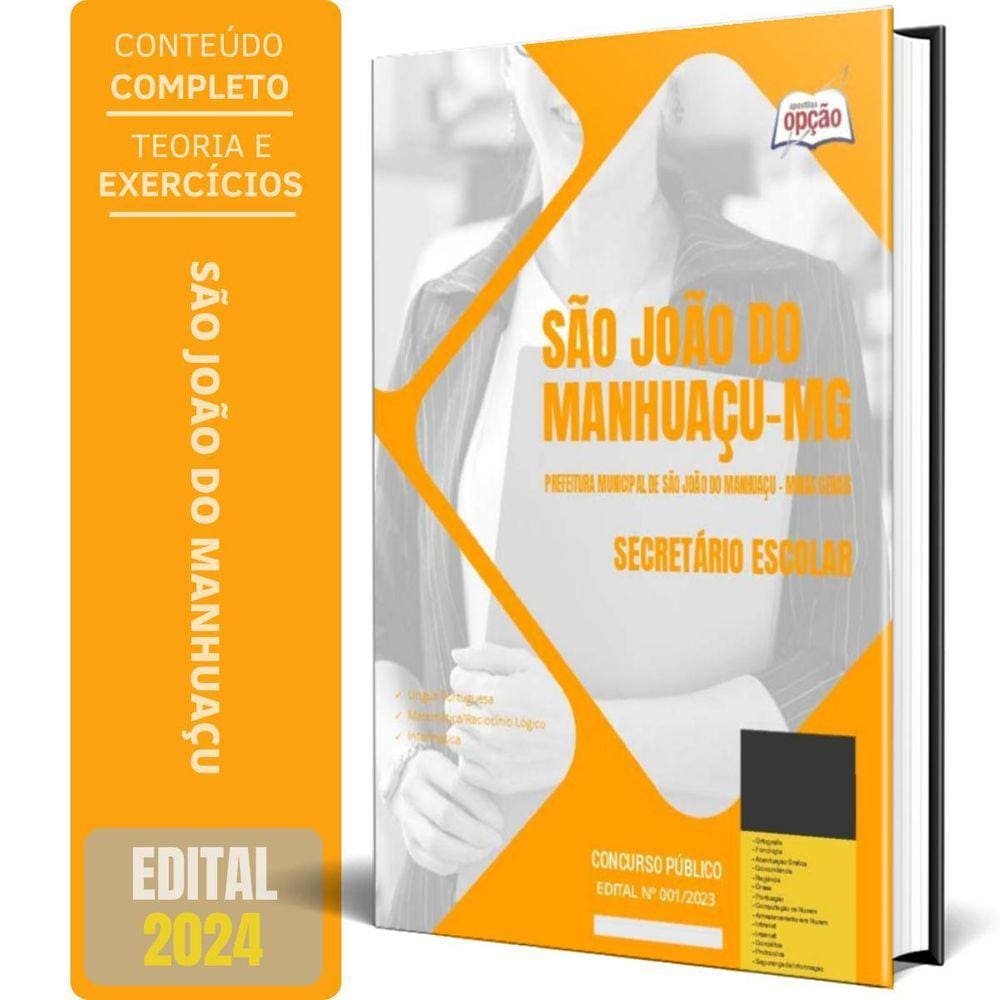 Apostila Prefeitura São João Do Manhuaçu Mg 2024 Secretário