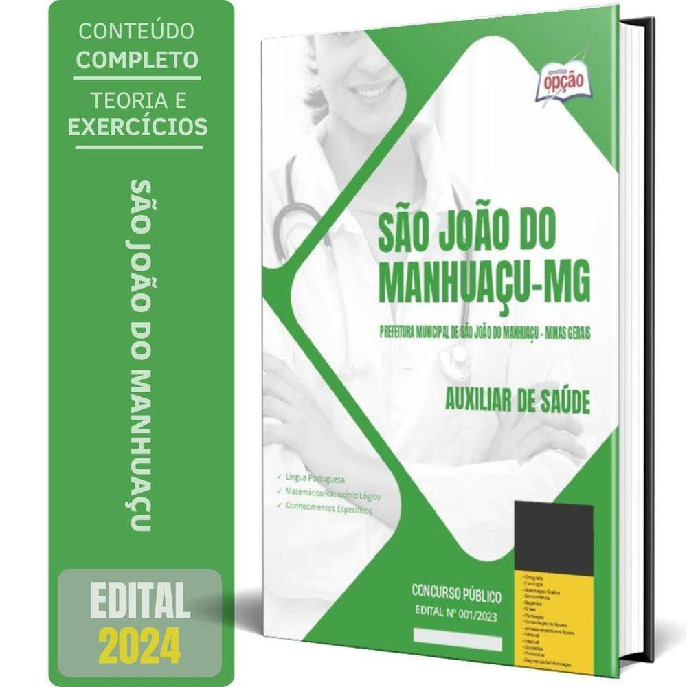Apostila Prefeitura São João Do Manhuaçu Mg 2024 Auxiliar