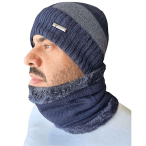 Touca Com Gola Cachecol Forrada Térmica Proteção Inverno