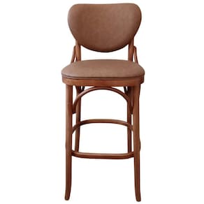 Banqueta Thais Selva Assento E Encosto Facto Bar Decoracao Gourmet Bistrô Bancada Castanho Mogno