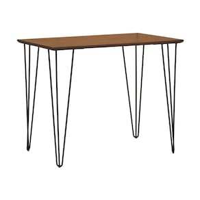 Aparador-escrivaninha Spectro Pés De Ferro E Tampo Laminado 900x600x750 - Preto-amêndoa