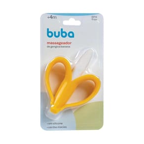 Mordedor Massageador De Gengiva Banana Com Cerdas Buba