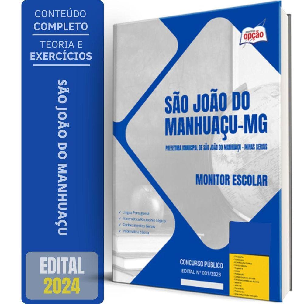 Apostila Prefeitura São João Do Manhuaçu Mg 2024 Monitor