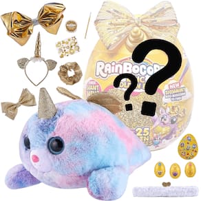 Pelúcia Surpresa Rainbocorn Big Surprise Dourado Série 3