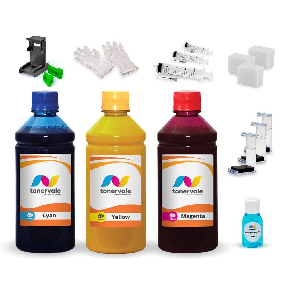 Kit 3 Tinta Para Lexmark X2250 16 17 e 26 27 500ml