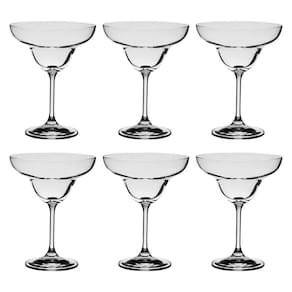 Taça De Cristal Bohemia Para Margarita 260 ml Bar 6 Peças
