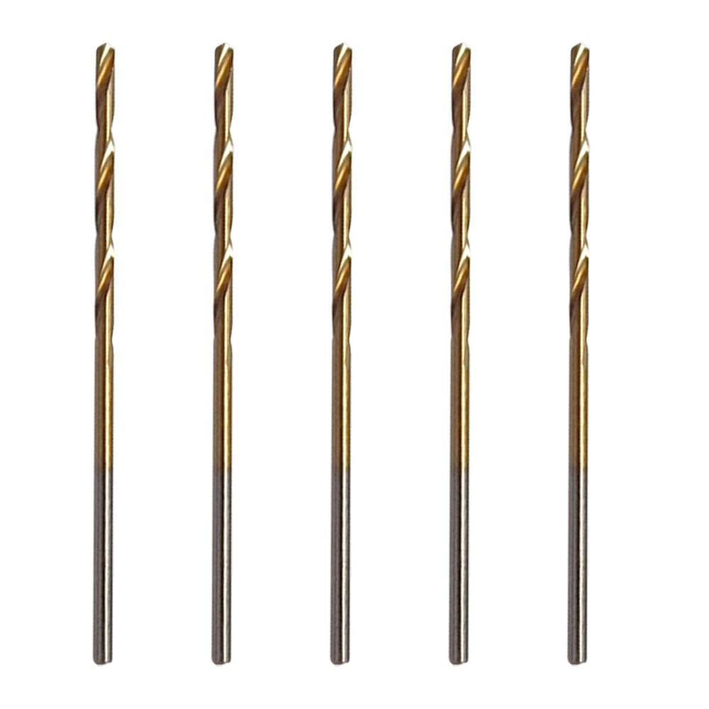 Kit 5 Brocas 1Mm Aço Rápido Hss Titânio Micro Mini Retíficas