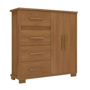 Cômoda 4 Gavetas 2 Portas Bella Rodial Cinamomo