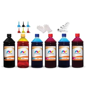 Kit 6 Tinta Para Epson T673120 CMYK 1 Litro