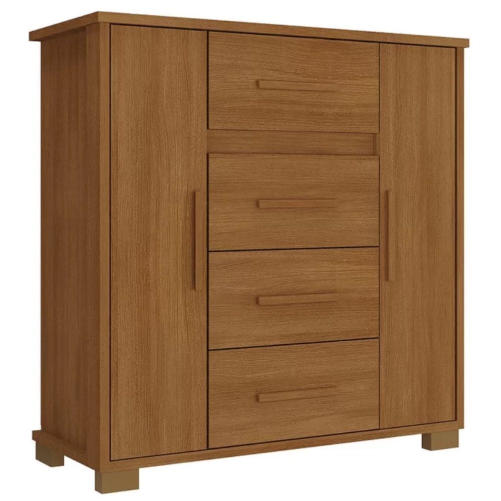 Cômoda 4 Gavetas 2 Portas Kyra Rodial Cinamomo