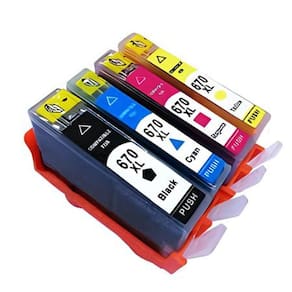 Kit Cartucho Para Impressora 670xl compatível