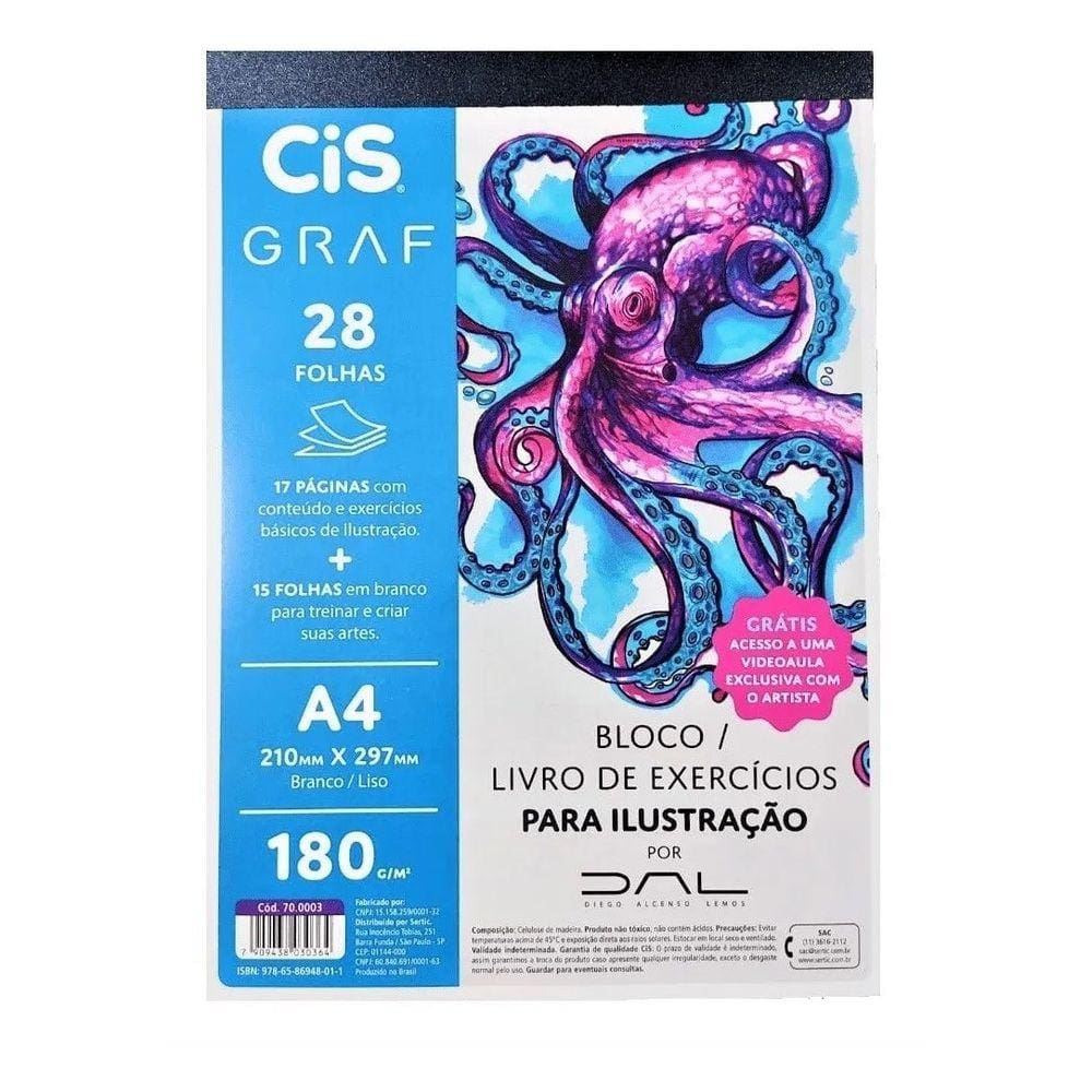 Bloco De Exercicio Para Ilustração A4 CIS