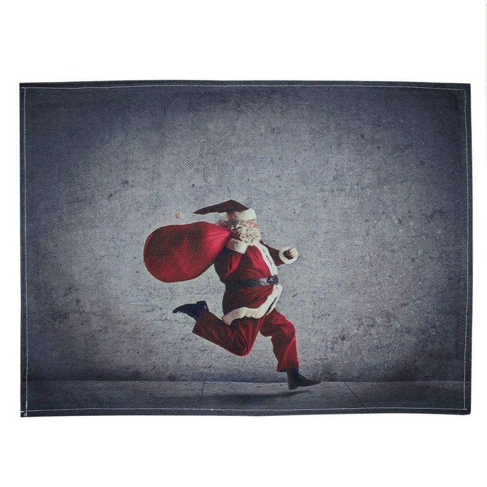 Jogo Americano Estampa Natalina Papai Noel 6 Peças