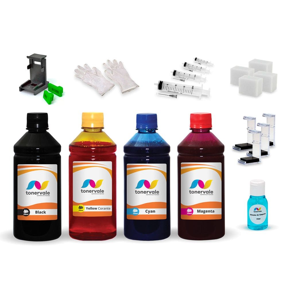 Kit 4 Tinta Para Impressora 6476 667 250ml