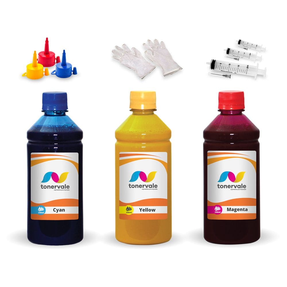 Kit 3 Tinta Para Impressora 670xl 250ml