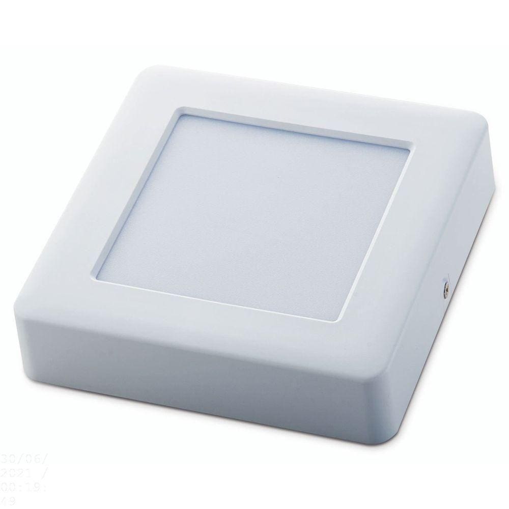 Plafon Led Tramontina Quadrado De Sobrepor 1000 Lm 12 W Bivolt 3000 K Luz Amarela Tramontina