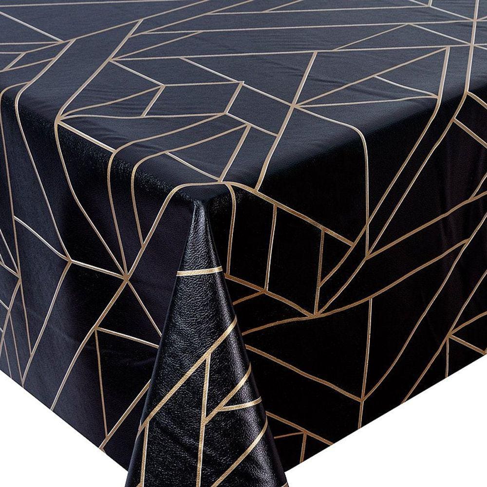 Toalha Gourmet Premium Geométrica Black 1 m x 140 cm