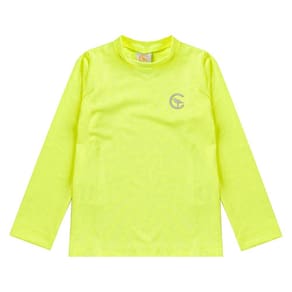 Camiseta Praia Bebê Proteção UV Amarelo Neon Costão