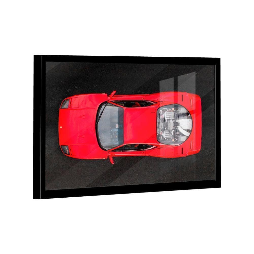 Quadro Ferrari F40 Vermelha Cima Br Artes