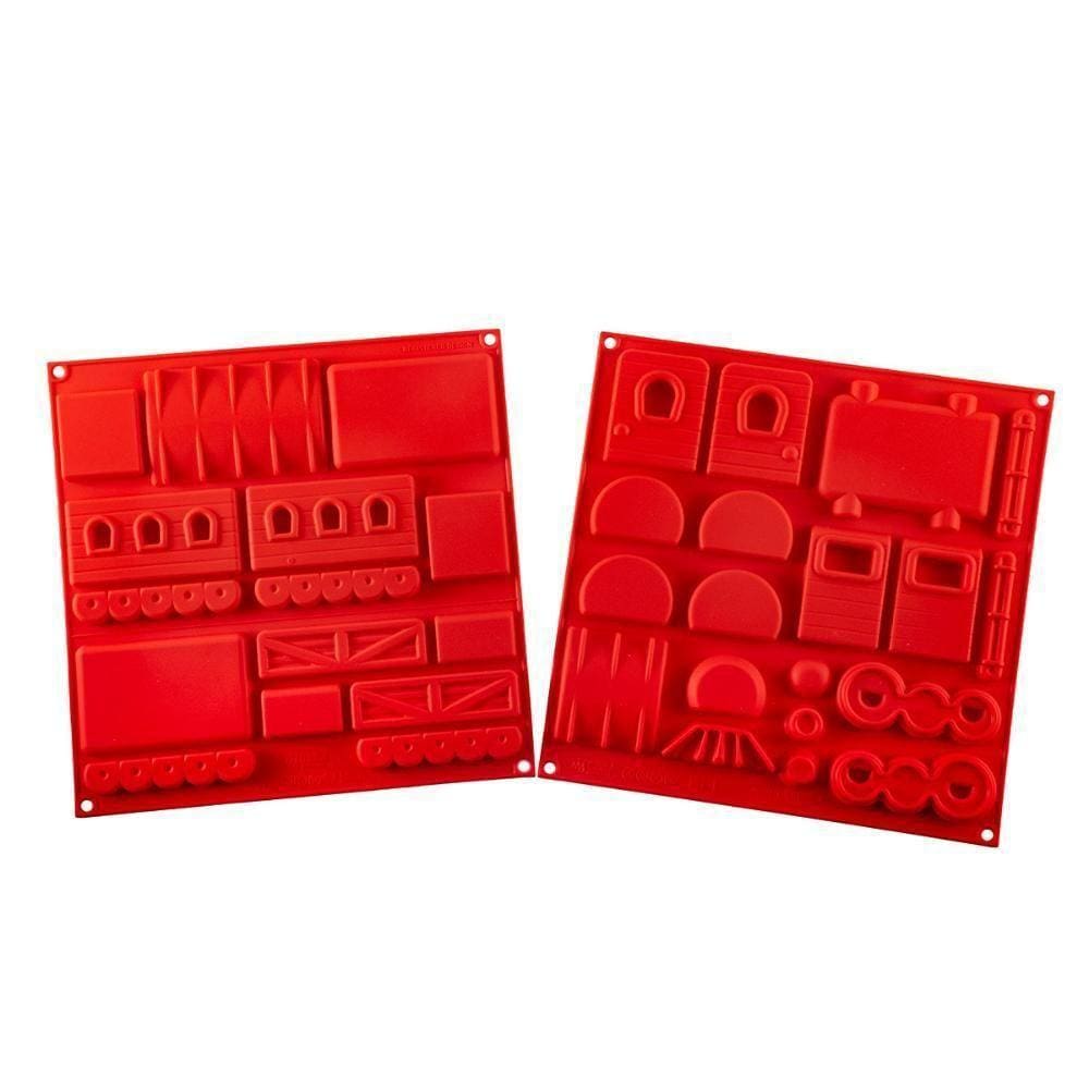 Forma Silicone Molde Trem Gourmet Confeitaria Silikomart