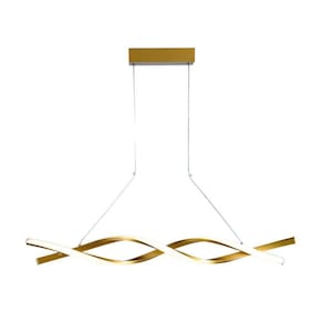 Lustre Pendente Taschibra Design Paris 18w Led 80cm Luz Quente 3000k Bivolt Ouro