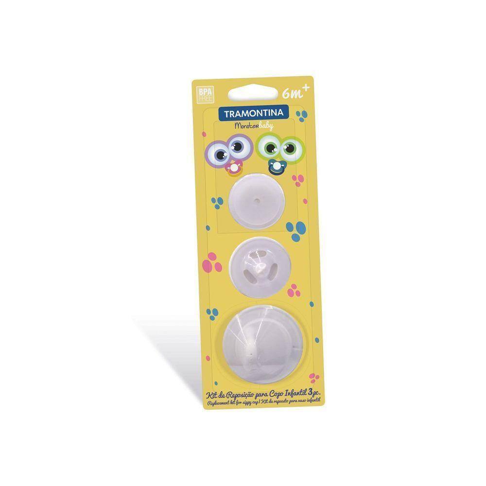 Kit De Reposição Monsterbaby Para Copo Infantil Tramontina 3 Peças Tramontina