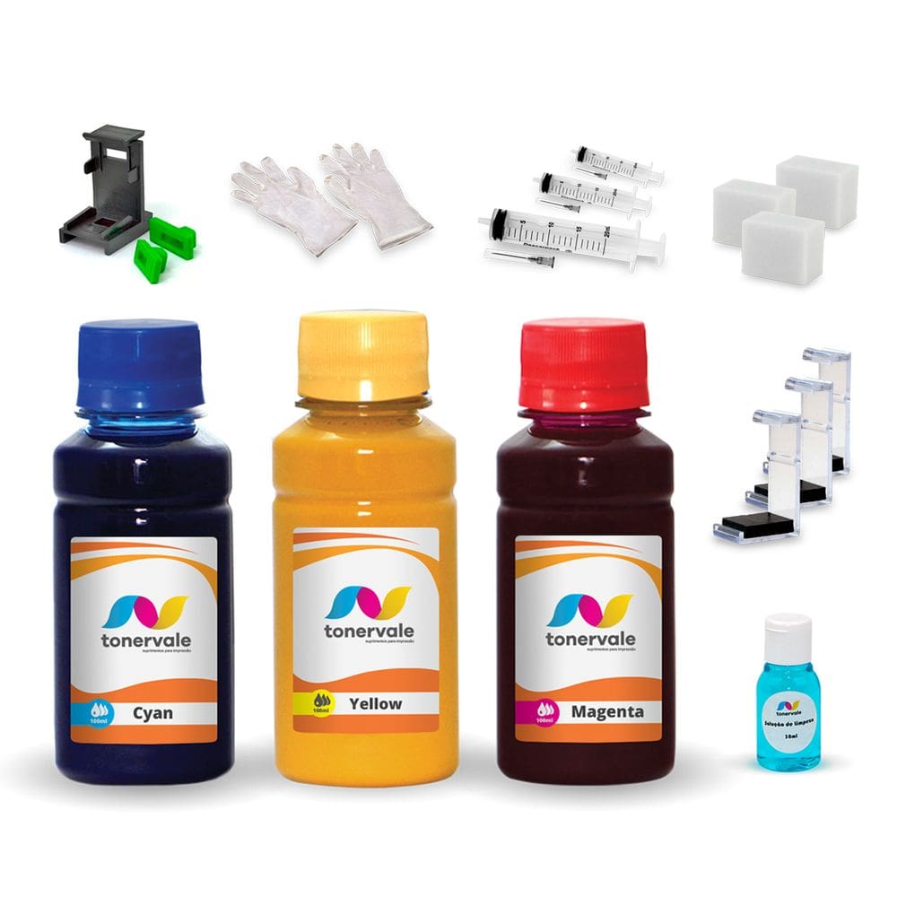 Kit 3 Tinta Para Impressora 60xl 100ml