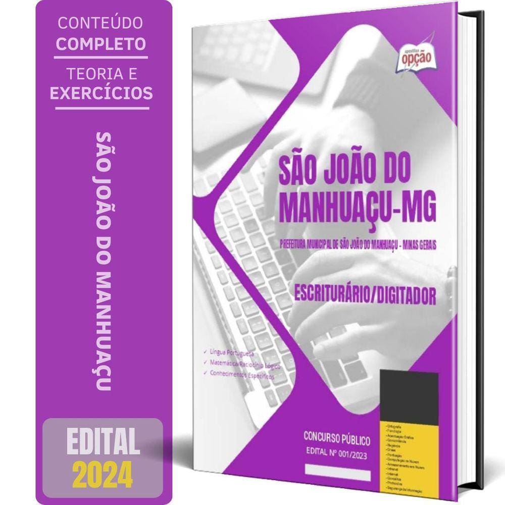 Apostila Prefeitura São João Do Manhuaçu Mg 2024