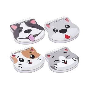Kit 04 Caderneta (PEQUENA) Bichinhos Best Friend 80 Folhas BRW | Cat | Dog