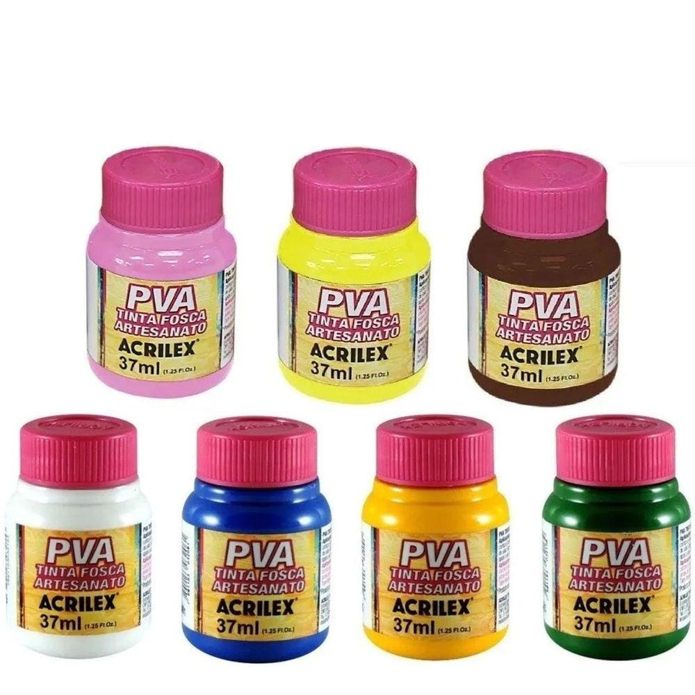 Kit Tinta Para Artesanato Pva Acrilex Escolha As Cores
