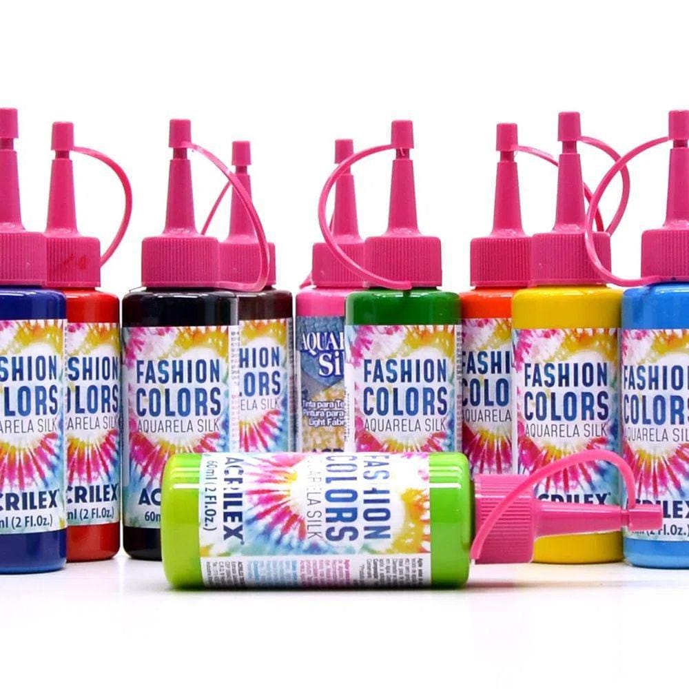 Kit 10 Tinta Tie Dye Aquarela Silk Acrilex